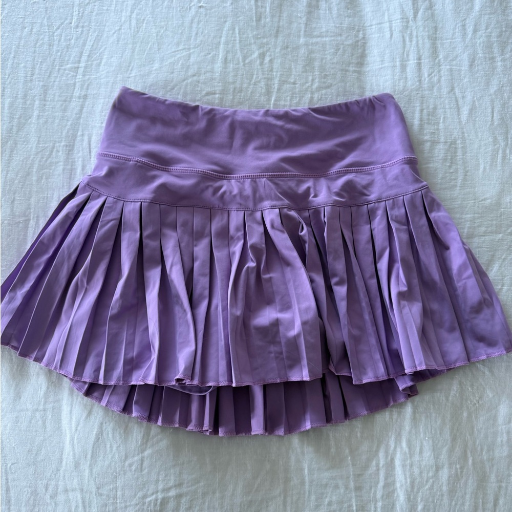 Lavender Pleated Mini Skirt
